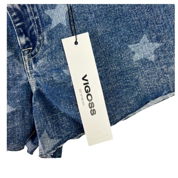 NWT Vigoss® Stars ACE 3" High Rise Denim Shorts | Size 26 - Picture 6 of 15